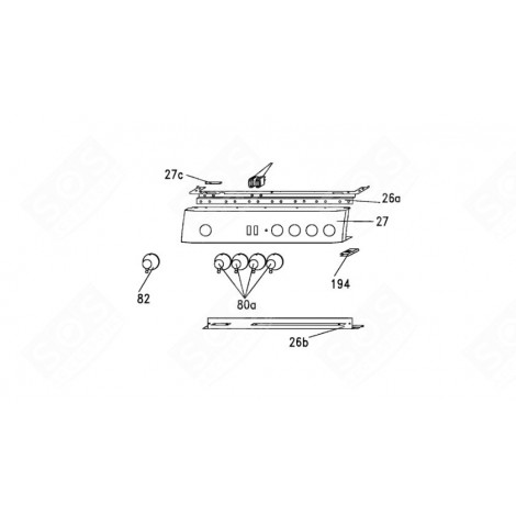 MANETTE THERMOSTAT FOUR, CUISINIÈRE - 44000710