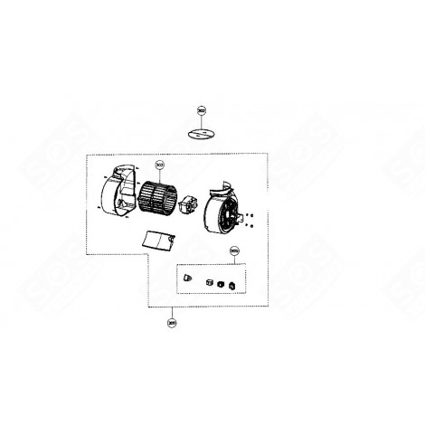 MOTEUR COMPLET HOTTE - 43434