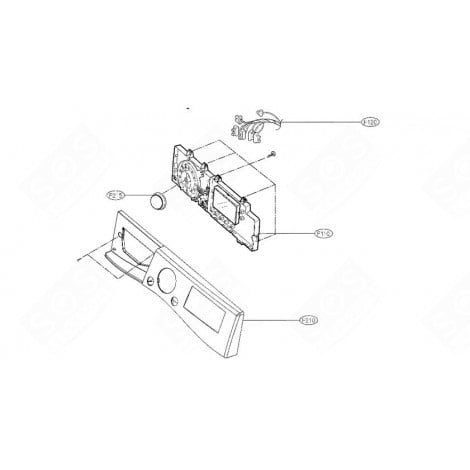 PANNEAU DE CONTRÔLE REPÈRE F210 LAVE-LINGE - AGL73858829