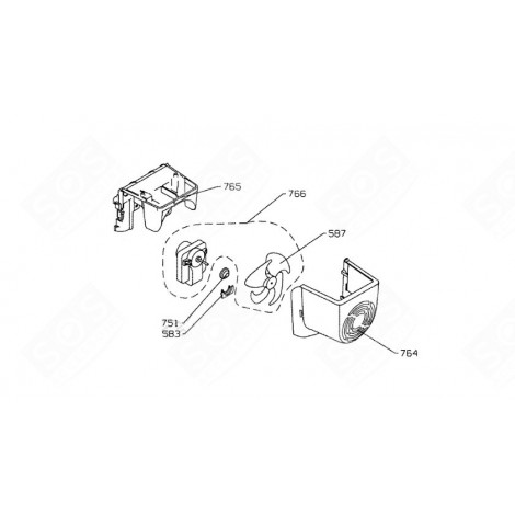 VENTILATEUR RÉFRIGÉRATEUR, CONGÉLATEUR - 41X4282