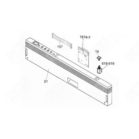 BANDEAU (REPÈRE 21) LAVE-VAISSELLE - 41901351