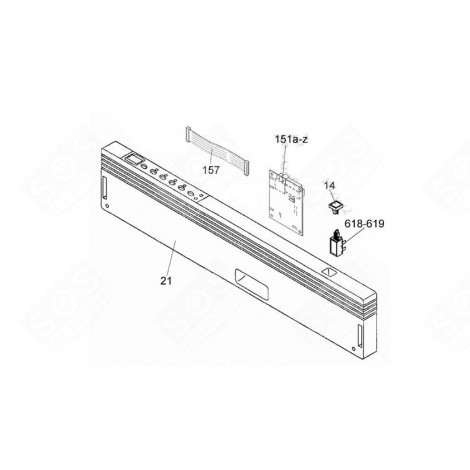 BANDEAU (REPÈRE 21) LAVE-VAISSELLE - 41900549