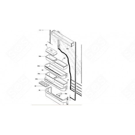 BALCONNET PETITS POTS (REPÈRE 93H) RÉFRIGÉRATEUR, CONGÉLATEUR - 41004419