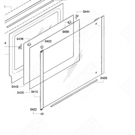 VITRE DE FAÇADE FOUR, CUISINIÈRE - 00683012