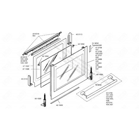 VITRE DE FAÇADE (REPÈRE 47 2757) FOUR, CUISINIÈRE - 00472757