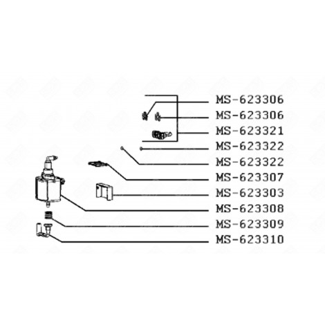 ISOLANT POMPE (REPÈRE MS-623303) CAFETIÈRE, MACHINE À CAFÉ - 506149, MS-623303