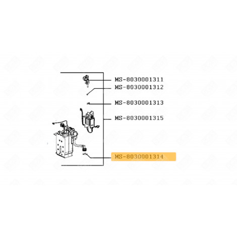 EPINGLE (REPÈRE MS-8030001314) CAFETIÈRE, MACHINE À CAFÉ - MS-8030001630, MS-8030001314