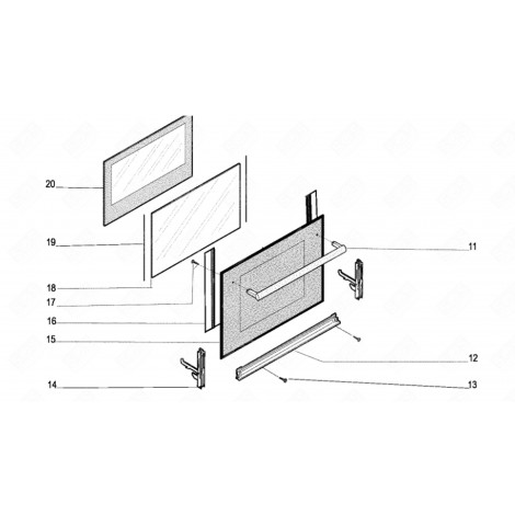 VITRE EXTÉRIEUR (REPÈRE 15) D'ORIGINE FOUR, CUISINIÈRE - C00286822, 482000031763