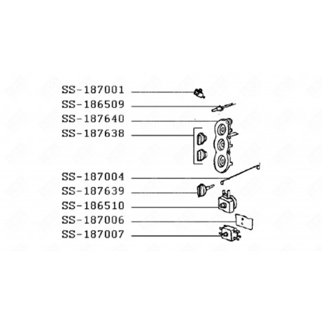 BOUTON DE THERMOSTAT (REPÈRE SS-187639) FOUR, CUISINIÈRE - SS-187639