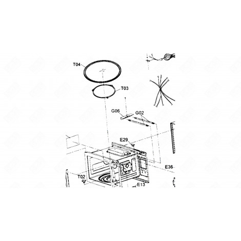 ELÉMENT CHAUFFANT D'ORIGINE FOUR MICRO-ONDES - 482000025662, C00302119