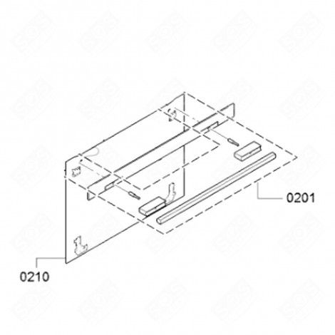 VITRE DE FAÇADE REPÈRE 210 D'ORIGINE FOUR, CUISINIÈRE - 00772057, 772057