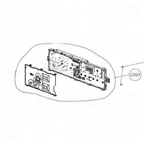 CARTE ÉLECTRONIQUE, MODULE DE PUISSANCE (REPÈRE C021) LAVE-LINGE - 2396103400