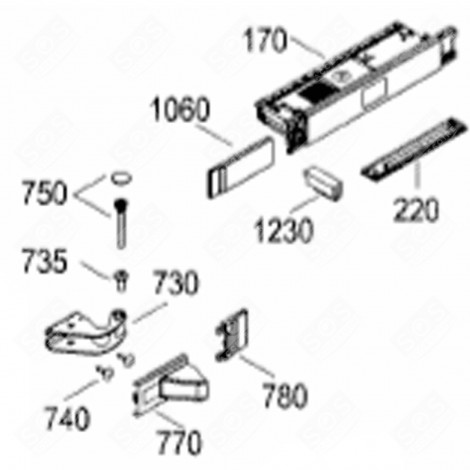 KIT ÉLECTRONIQUE PROGRAMME (REPÈRE 170) RÉFRIGÉRATEUR, CONGÉLATEUR - 6140955