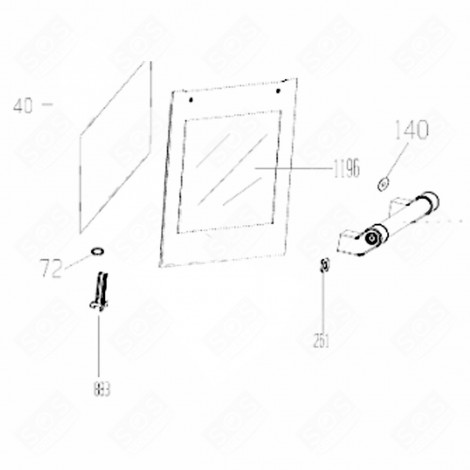 VITRE (REPÈRE 1196) FOUR, CUISINIÈRE - 210371130