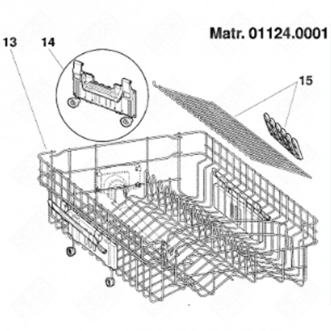 PANIER SUPÉRIEUR (REPÈRE 13) LAVE-VAISSELLE - C00076873