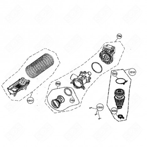 POMPE DE VIDANGE (REPÈRE 194) LAVE-LINGE - 49138