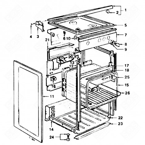 ROBINET THERMOSTATIQUE (REPÈRE 10) FOUR, CUISINIÈRE - 75X0022