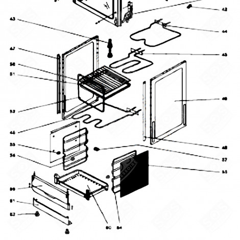 MONTANT (REPÈRE 47) FOUR, CUISINIÈRE - 72X4561