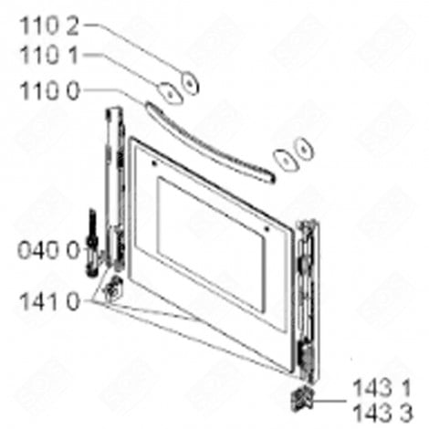 VITRE EXTERNE (REPÈRE 141 0) D'ORIGINE FOUR, CUISINIÈRE - 481010431485, C00437525