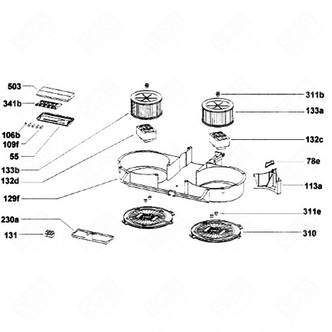 MOTEUR DROIT (REPÈRE 132C) HOTTE - 91943515