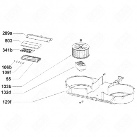 BOITE DE COMMANDES (REPÈRE 55) HOTTE - 91943466