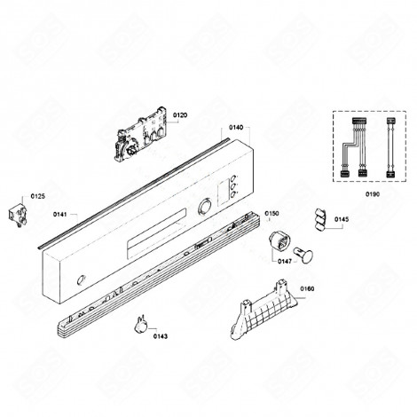 BANDEAU DE COMMANDE (REPÈRE 140) LAVE-VAISSELLE - 11033390