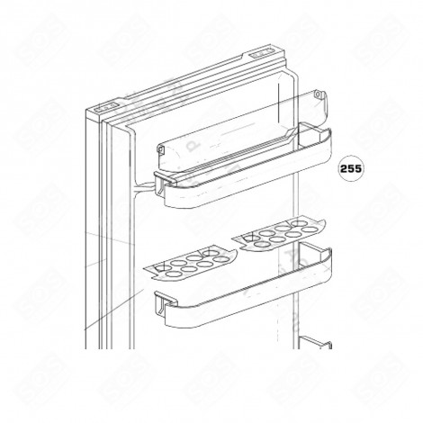 BALCONNET SUPÉRIEUR REPÈRE 255 RÉFRIGÉRATEUR, CONGÉLATEUR - 4138540300