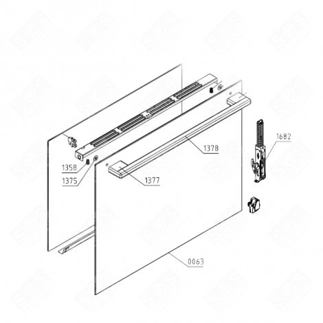 VITRE EXTÉRIEURE REPÈRE 0063 FOUR, CUISINIÈRE - 658545