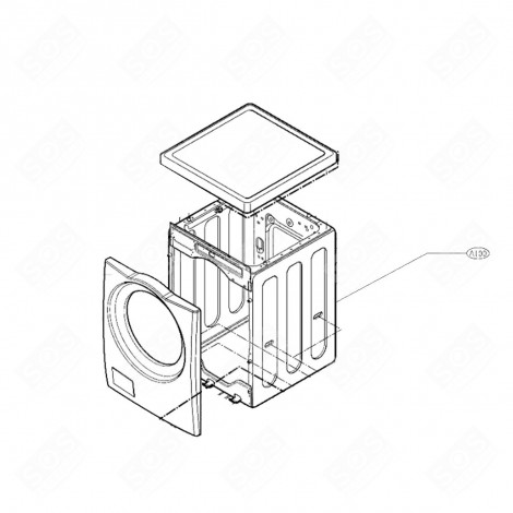 CABINET ASSEMBLÉ (REPÈRE A100) LAVE-LINGE - 3091ER0004N