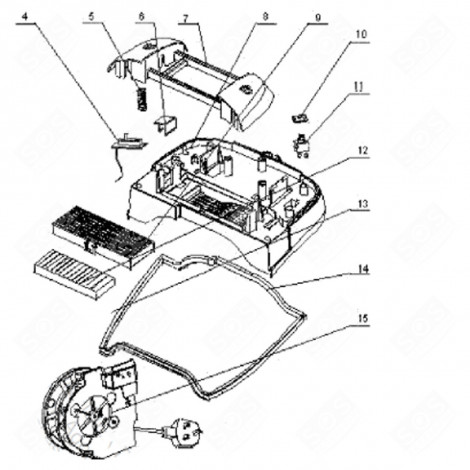 FILTRE CHEMINÉE (REPÈRE 12) ASPIRATEUR - 4071346078