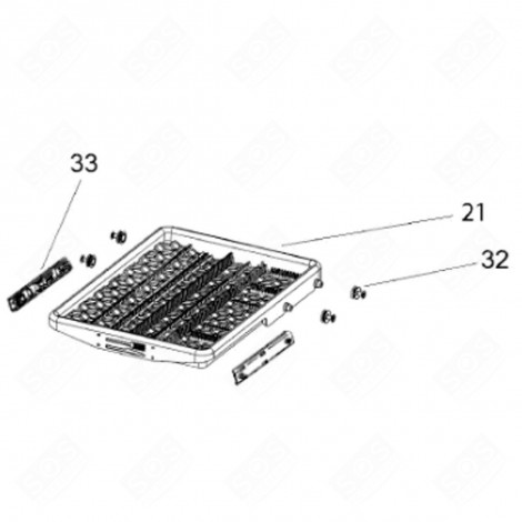 PLATEAU 3ÈME RACK (REPÈRE 33) LAVE-VAISSELLE - C00481091