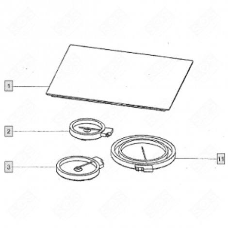 RÉSISTANCE  2200W PLAQUE DE CUISSON - 0A100340