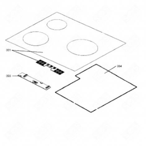 PLATINE D'ALIMENTATION (REPÈRE 098) FOUR, CUISINIÈRE - 3871326033