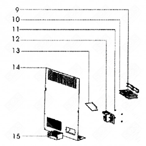 PLATINE DE COMMANDE  (REPÈRE 12) RÉFRIGÉRATEUR, CONGÉLATEUR - LS16