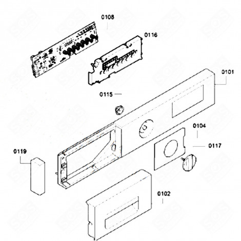 MODULE DE COMMANDE (REPÈRE 108) RÉFRIGÉRATEUR, CONGÉLATEUR - 12030388