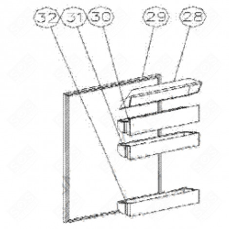 BALCONNET (REPÈRE 31) RÉFRIGÉRATEUR, CONGÉLATEUR - 138J75