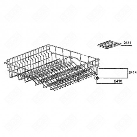 PANIER SUPÉRIEUR (REPÈRE 2414) LAVE-VAISSELLE - 44398