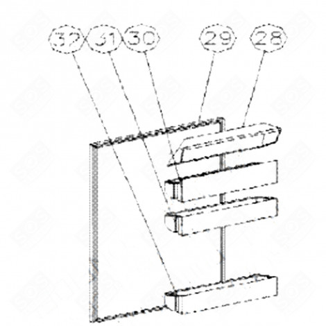 BALCONNET BOUTEILLES (REPÈRE 32) RÉFRIGÉRATEUR, CONGÉLATEUR - 137H29