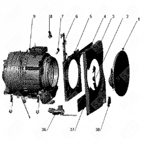 POMPE DE VIDANGE (REPÈRE 36) D'ORIGINE LAVE-LINGE - C00526217