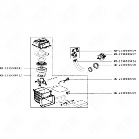 BLOC MOTEUR COMPLET (REPÈRE RS-2230000712) ASPIRATEUR - RS-2230000712