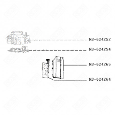 MODULE ÉLECTRONIQUE (REPÈRE  MS-624254) NESPRESSO VERTUO PLUS CAFETIÈRE, MACHINE À CAFÉ -  MS-624254