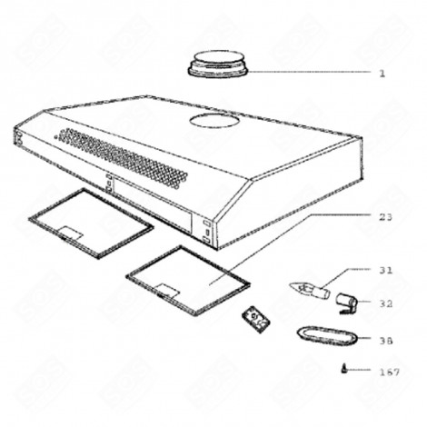 ADAPTATEUR (REPÈRE 1) HOTTE - 95X6433