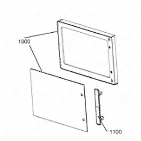 ENCADREMENT EXTÉRIEUR PORTE (REPÈRE 1000) D'ORIGINE FOUR MICRO-ONDES - 482000016231