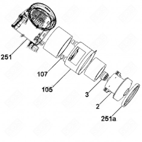 AMORTISSEUR MOTEUR (REPÈRE 3) ASPIRATEUR - 48002151 