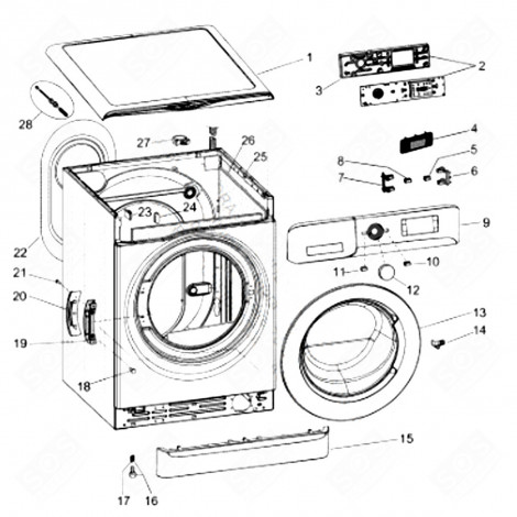 HUBLOT COMPLET (REPÈRE 13) D'ORIGINE LAVE-LINGE - C00521846