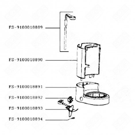 RÉSERVOIR À EAU (REPÈRE FS-9100018890) ROBOT MÉNAGER - FS-9100018890