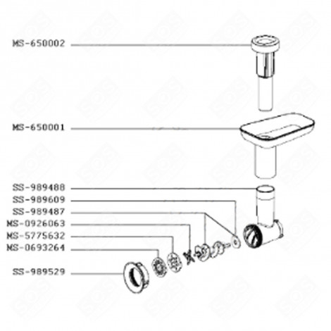 PLATEAU HACHOIR (REPÈRE MS-650001) ROBOT MÉNAGER - MS-650001