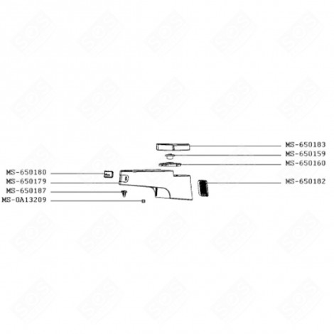 ARBRE DE TRANSMISSION (REPÈRE MS-650159) ROBOT MÉNAGER - MS-650159, MS-650810