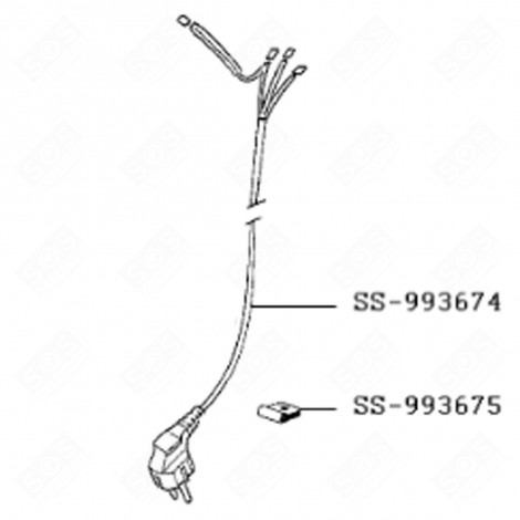 CORDON D'ALIMENTATION (REPÈRE SS-993674) FRITEUSE - SS-993674