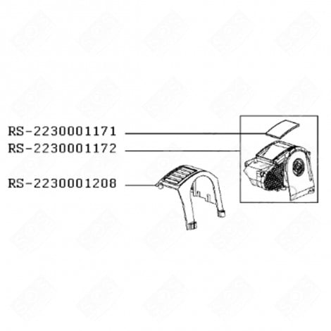 FILTRE MOTEUR (REPÈRE 2230001171) ASPIRATEUR - 2230001171